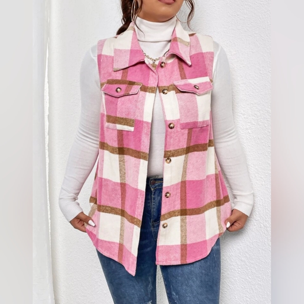 Plaid Vest Overcoat